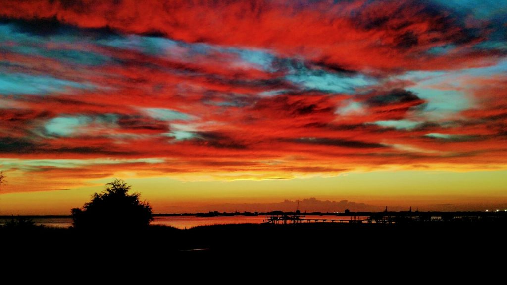 Charleston Harbor at sunset